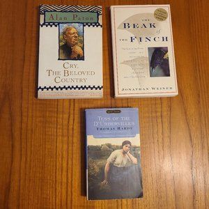 High school secondary school lot of three literature books